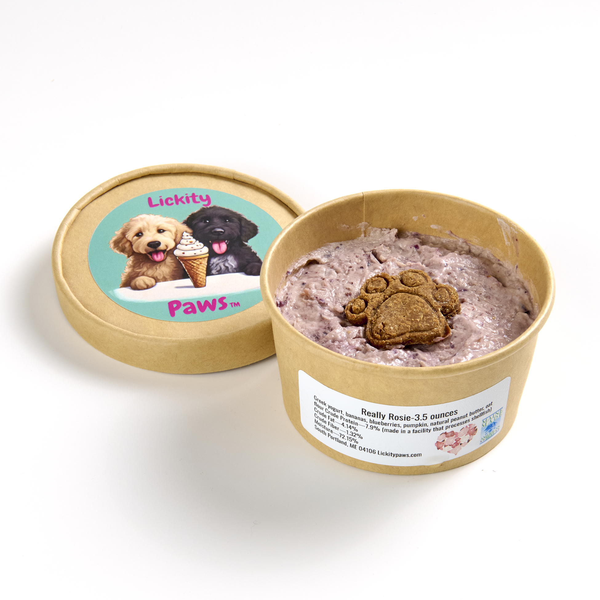 Really Rosie Frozen Pup Cup – Banana, Peanut Butter & Blueberry Dog Ice Cream